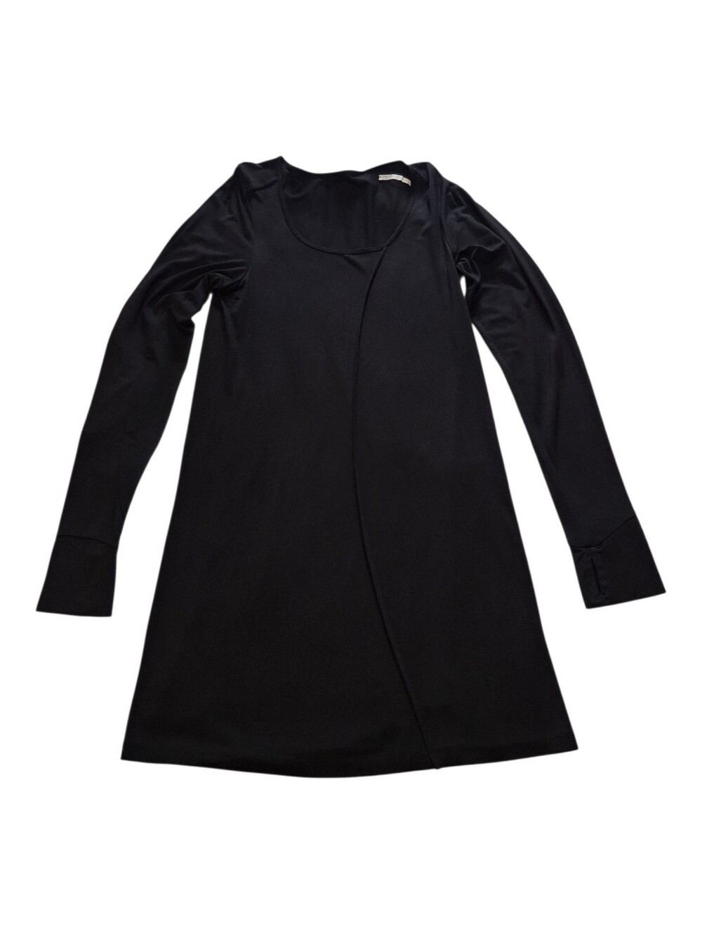 NFP Studio Black Rayon/Spandex Long Sleeve Curve Seam Dress Size 4/Large - Picture 3 of 9